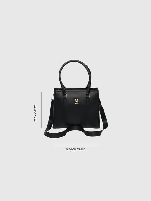CLASSIC BLACK TOTE BAG - MEDIUM
