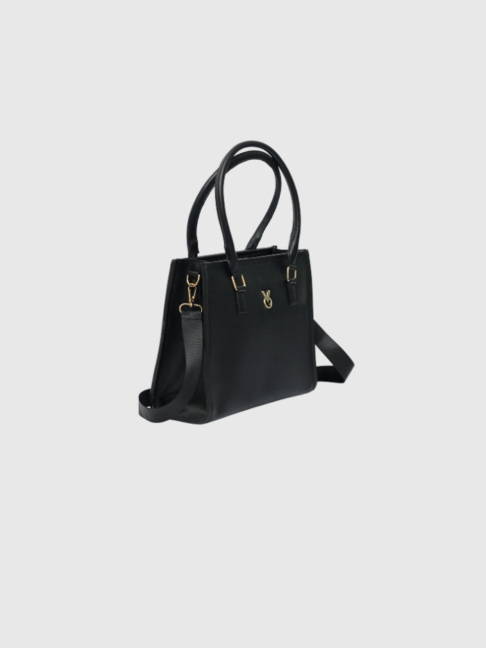 CLASSIC BLACK TOTE BAG - MEDIUM