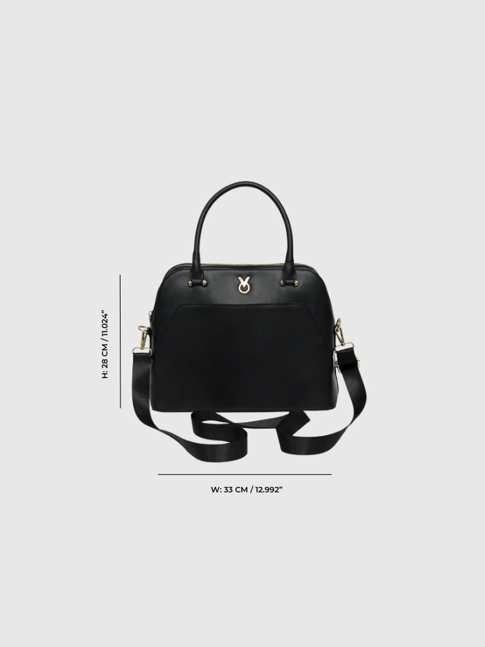 CLASSIC BLACK SATCHEL BAG