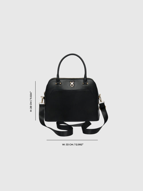 CLASSIC BLACK SATCHEL BAG