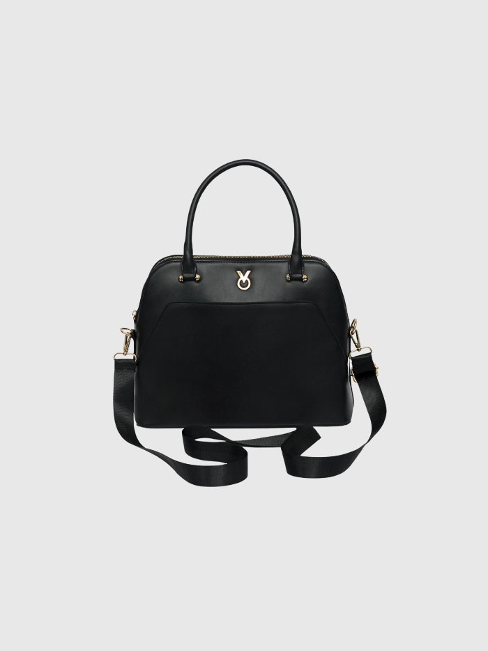 CLASSIC BLACK SATCHEL BAG