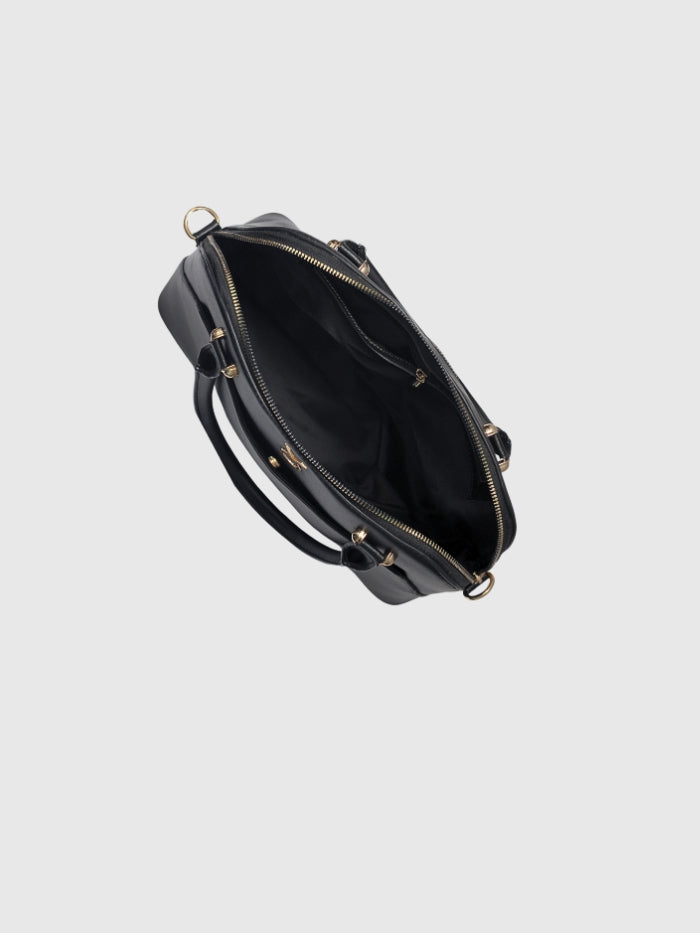 CLASSIC BLACK SATCHEL BAG