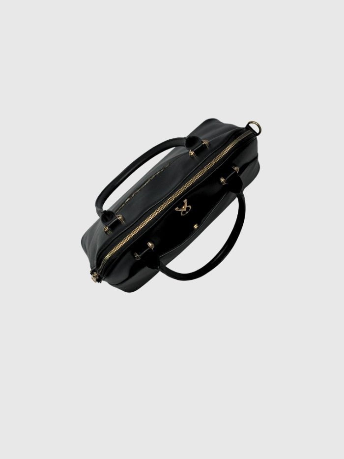 CLASSIC BLACK SATCHEL BAG