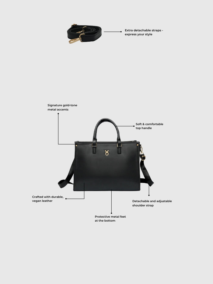 CLASSIC BLACK TOTE BAG