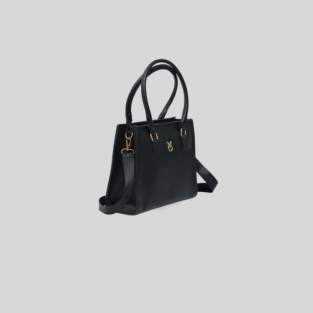 CLASSIC BLACK TOTE BAG - MEDIUM