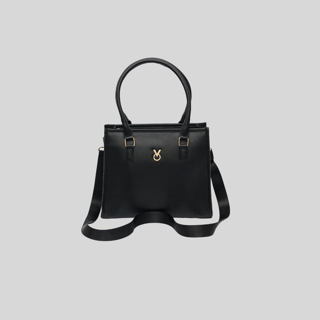 CLASSIC BLACK TOTE BAG - MEDIUM