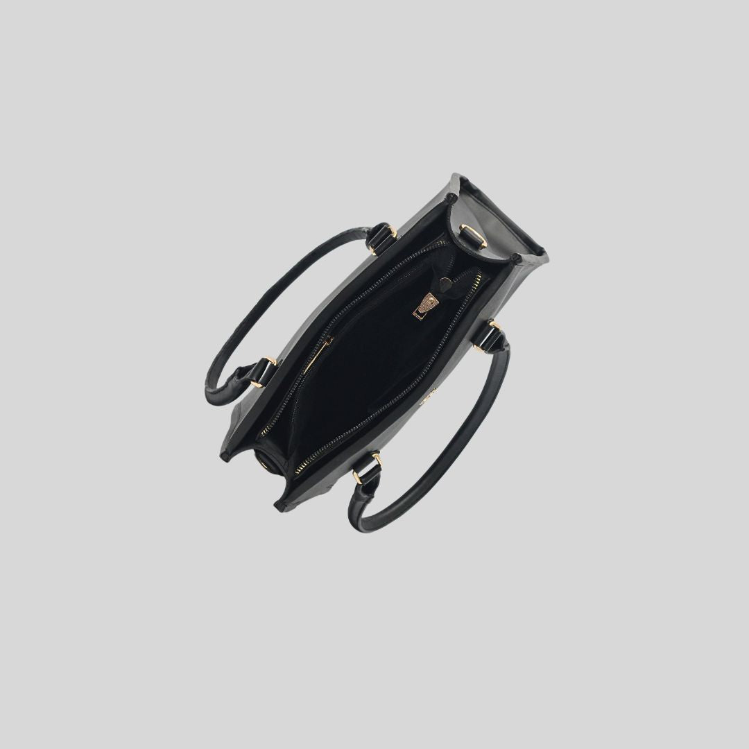 CLASSIC BLACK TOTE BAG - MEDIUM