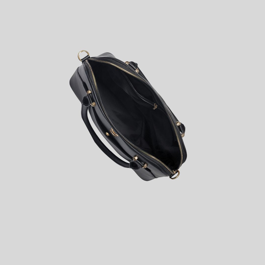 CLASSIC BLACK SATCHEL BAG