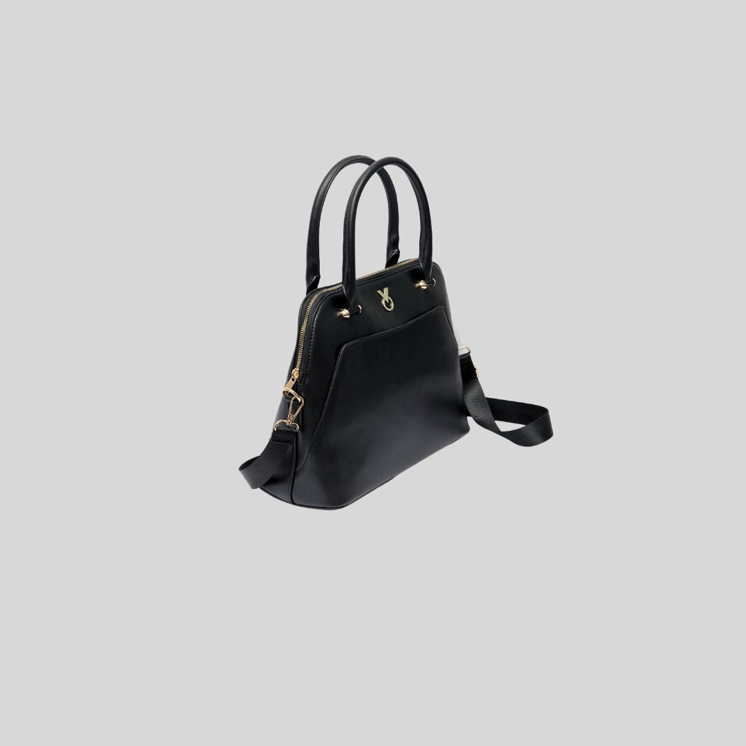 CLASSIC BLACK SATCHEL BAG