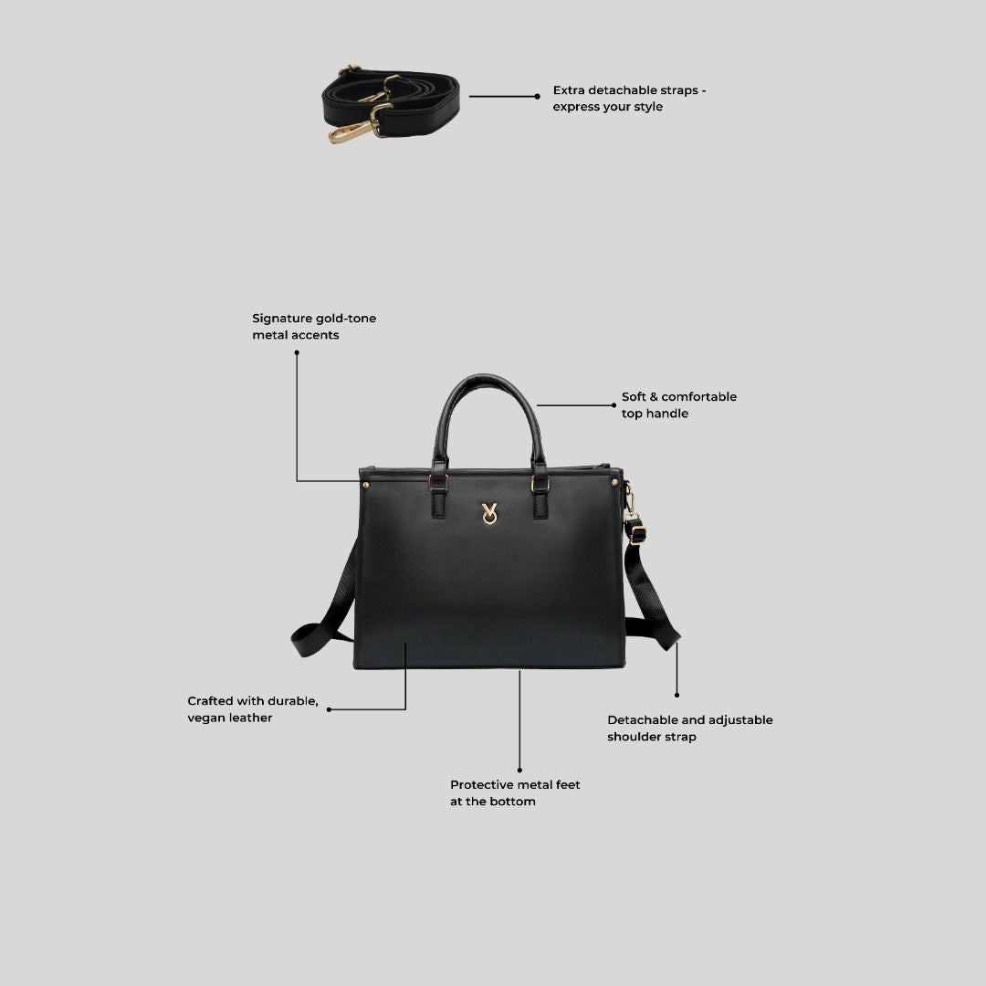 CLASSIC BLACK TOTE BAG