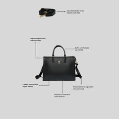 CLASSIC BLACK TOTE BAG